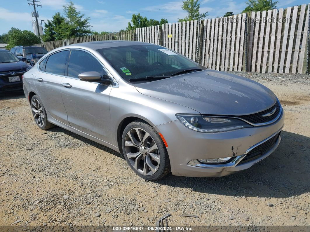 2016 Chrysler 200 C Silver vin: 1C3CCCCG3GN162429