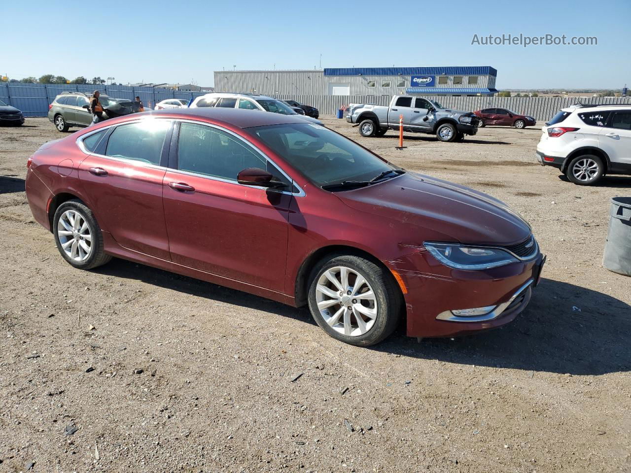 2015 Chrysler 200 C Red vin: 1C3CCCCG5FN572325