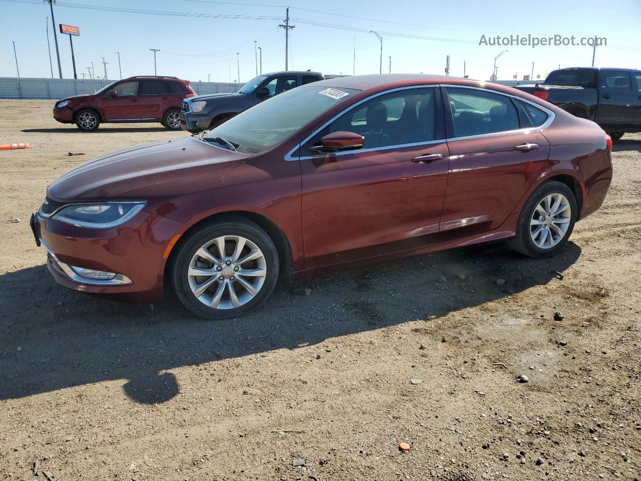 2015 Chrysler 200 C Red vin: 1C3CCCCG5FN572325