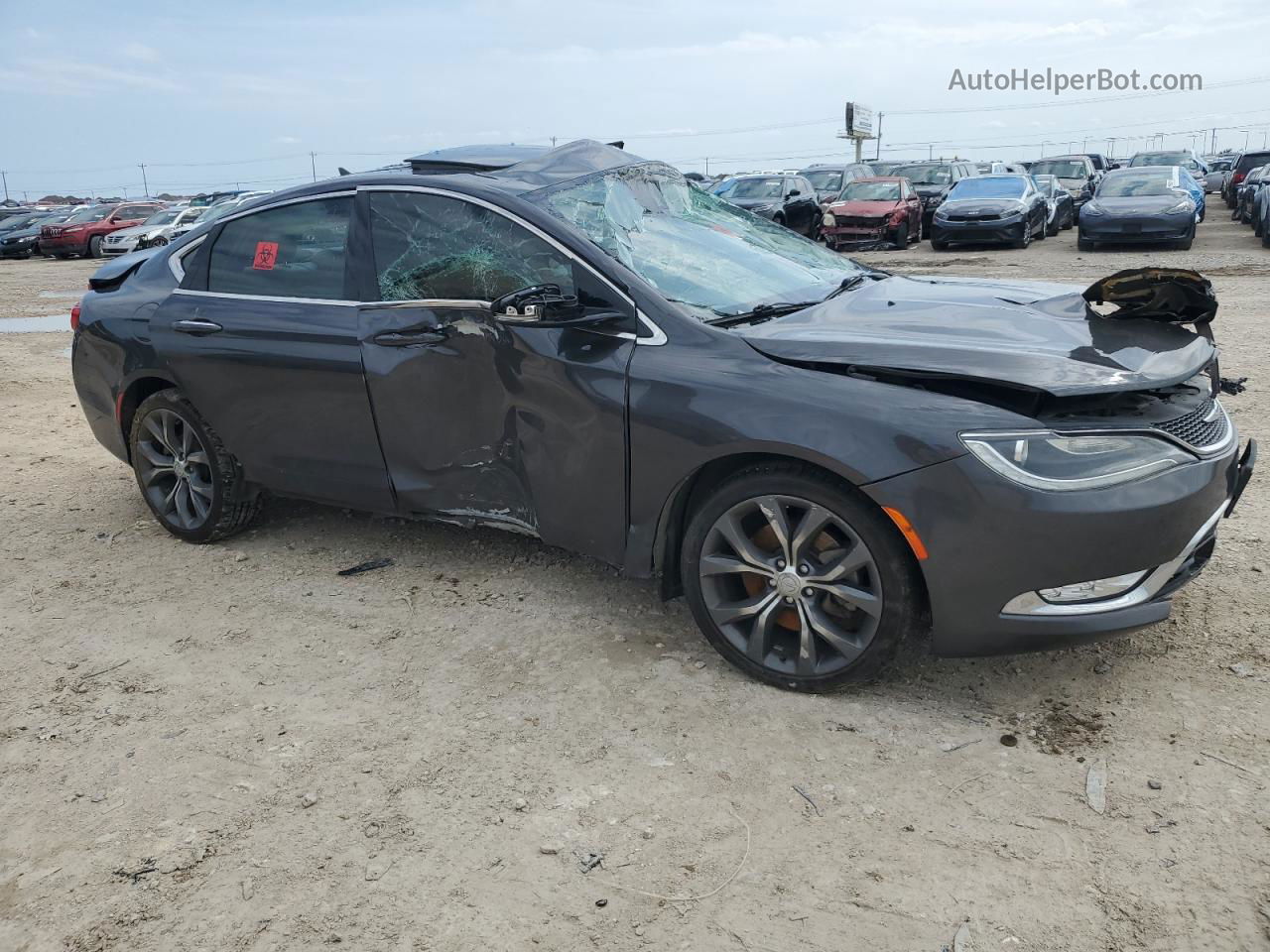 2015 Chrysler 200 C Gray vin: 1C3CCCCG5FN661568