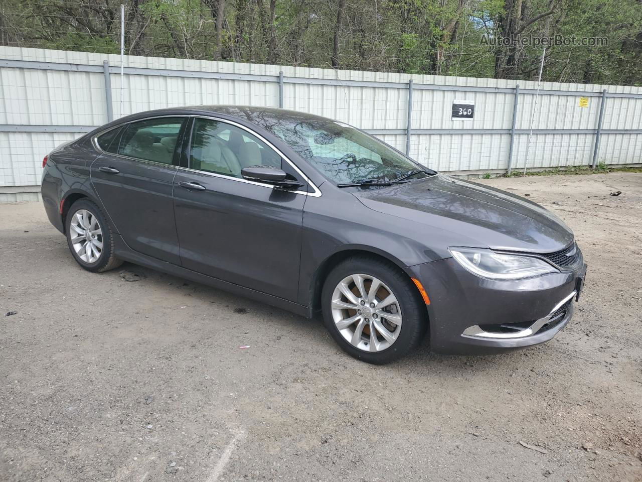 2015 Chrysler 200 C Gray vin: 1C3CCCCG6FN517382