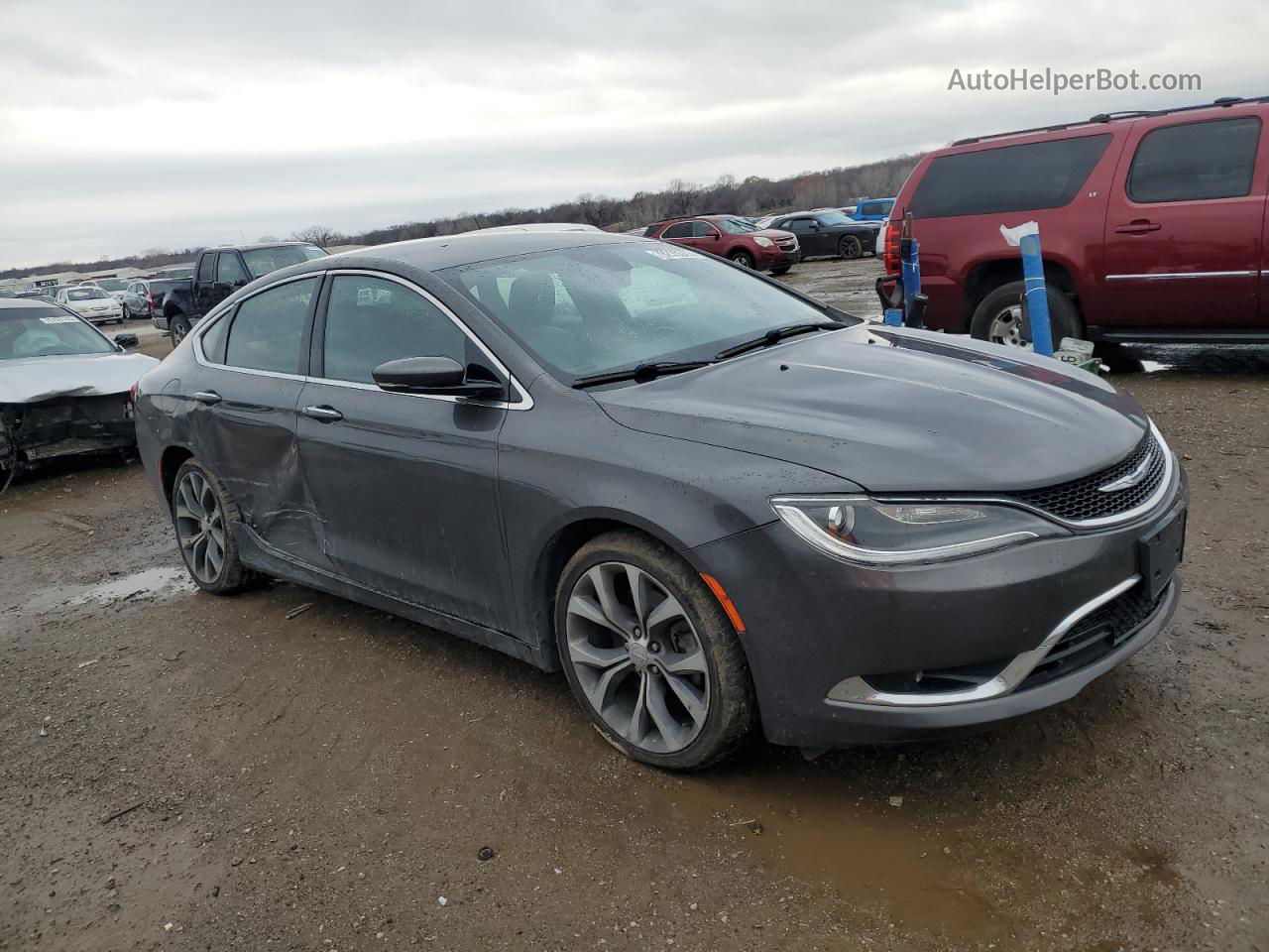 2015 Chrysler 200 C Угольный vin: 1C3CCCCG7FN580894