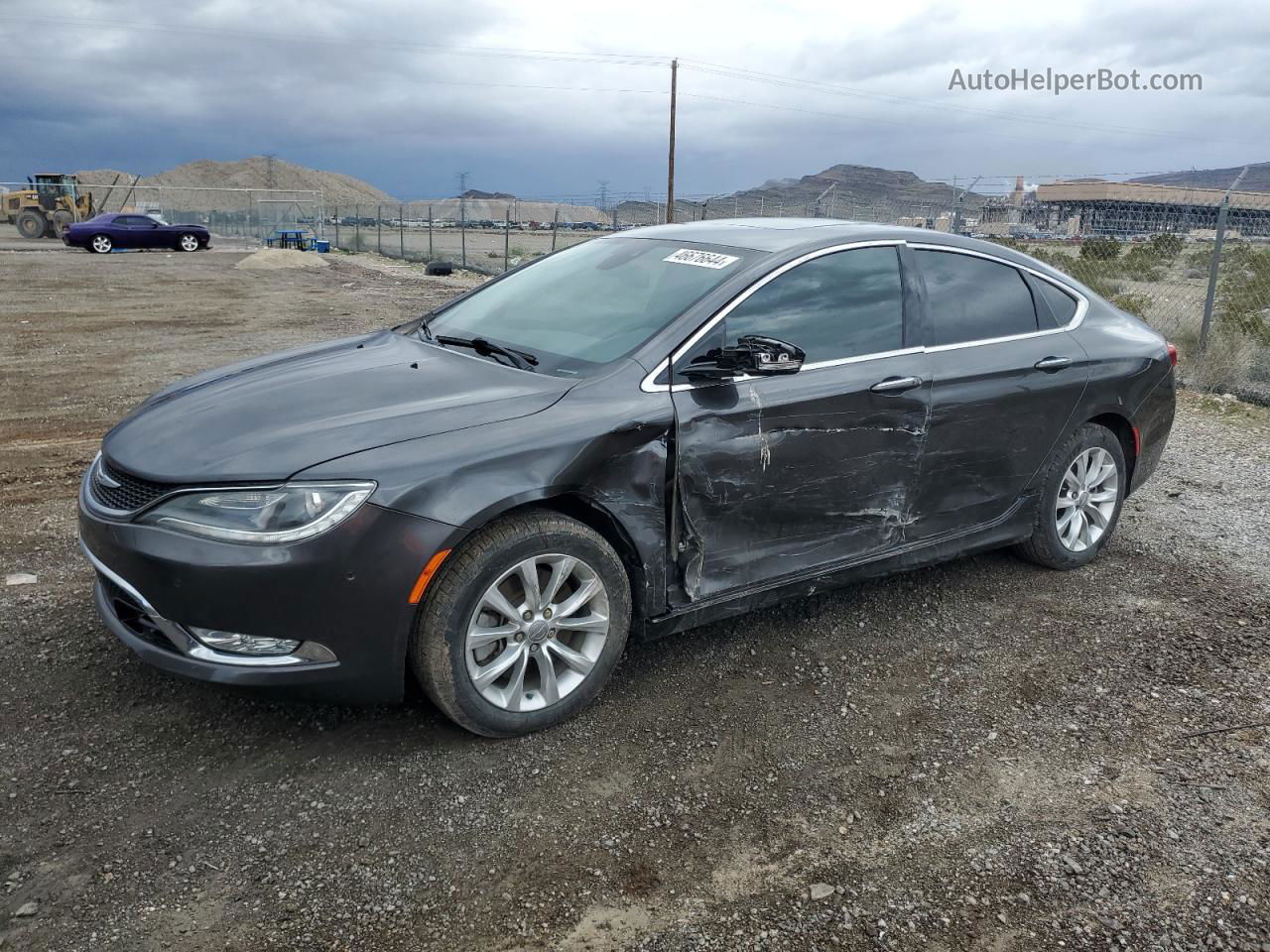 2015 Chrysler 200 C Gray vin: 1C3CCCCG7FN619869