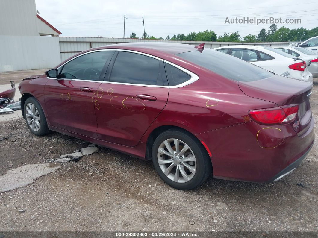 2016 Chrysler 200 C Maroon vin: 1C3CCCCG8GN162989