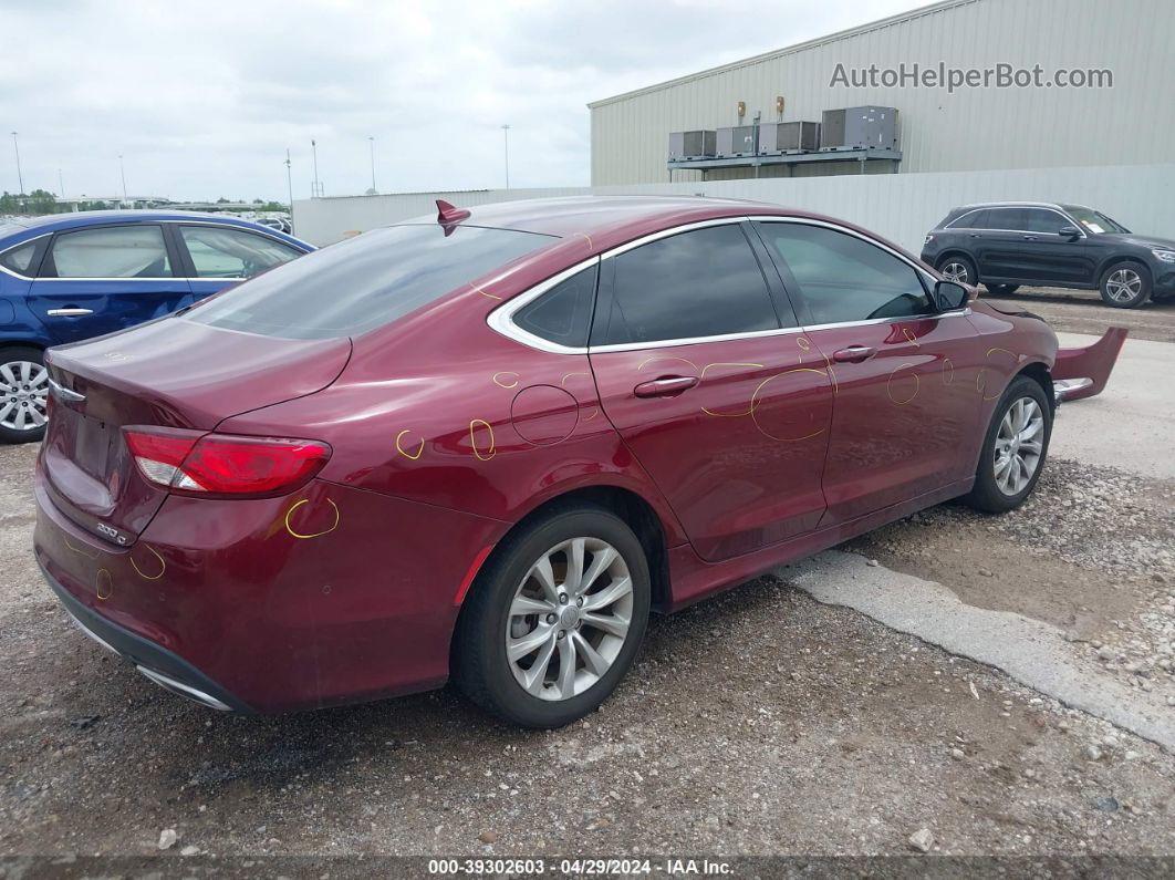 2016 Chrysler 200 C Maroon vin: 1C3CCCCG8GN162989