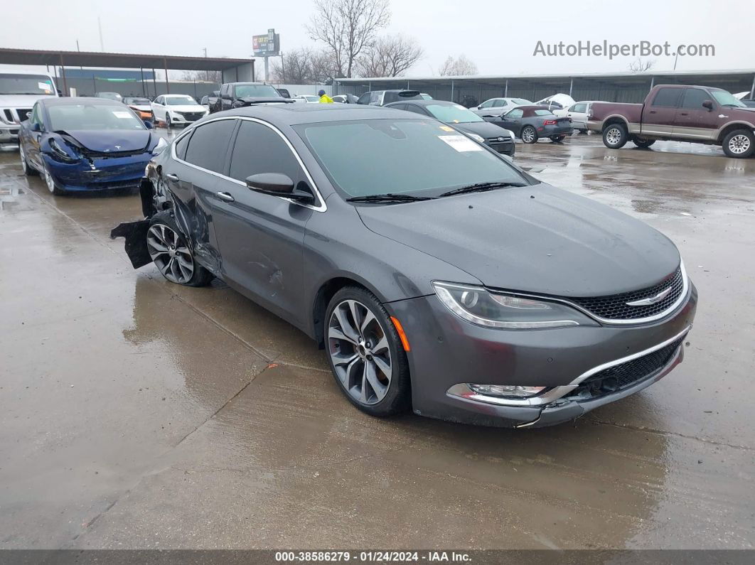 2015 Chrysler 200 C Gray vin: 1C3CCCCGXFN526361