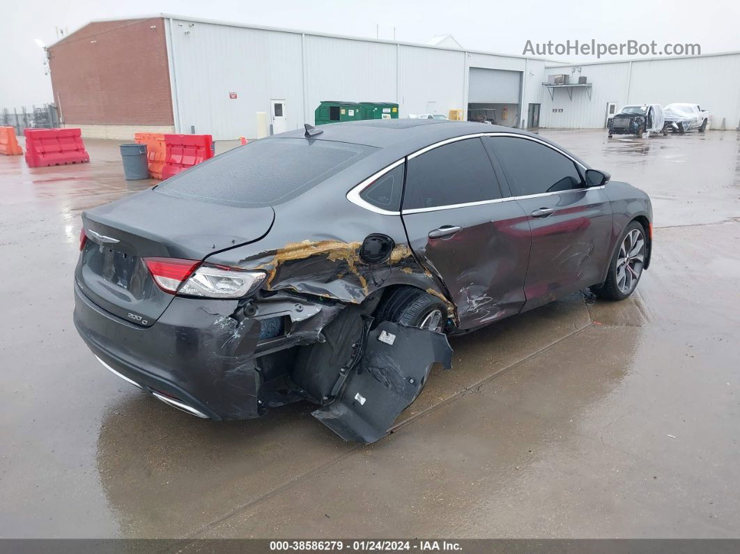 2015 Chrysler 200 C Gray vin: 1C3CCCCGXFN526361