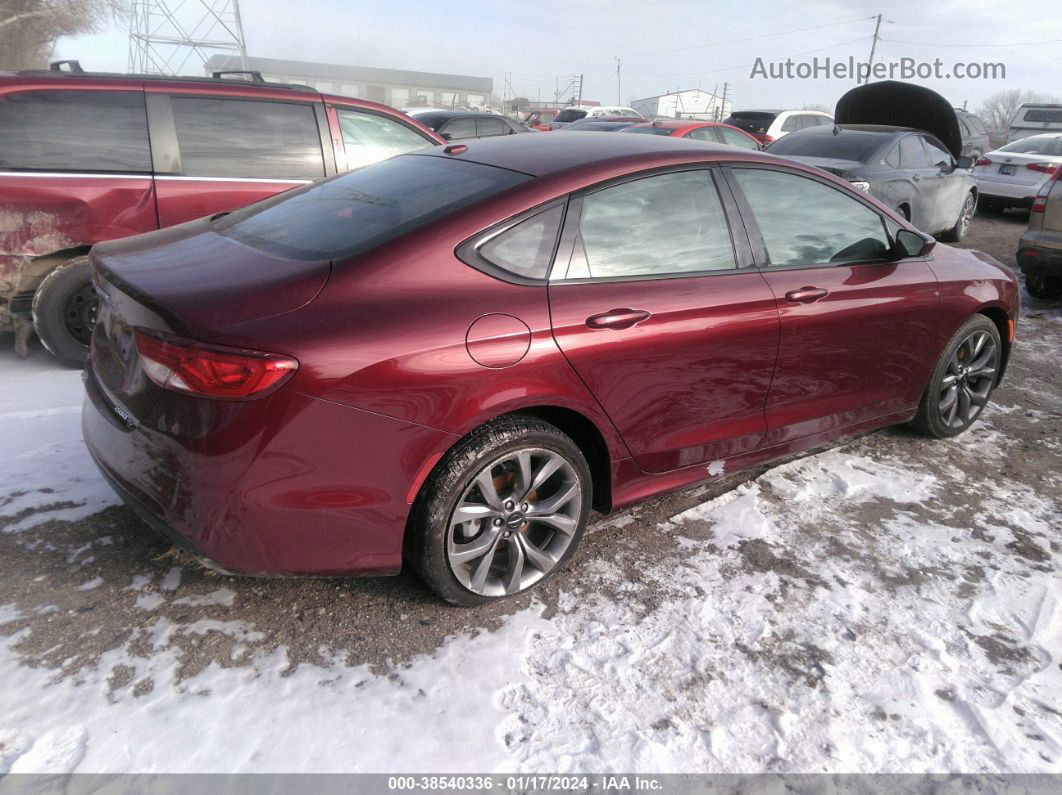 2016 Chrysler 200 S Maroon vin: 1C3CCCDG1GN153680