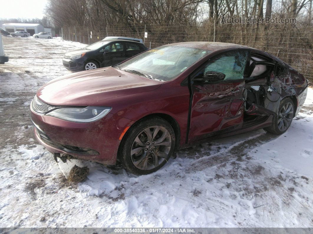 2016 Chrysler 200 S Maroon vin: 1C3CCCDG1GN153680