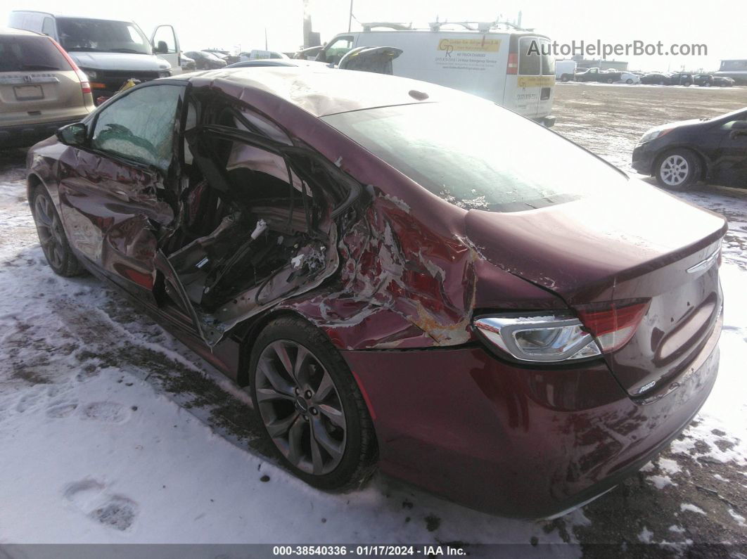 2016 Chrysler 200 S Maroon vin: 1C3CCCDG1GN153680