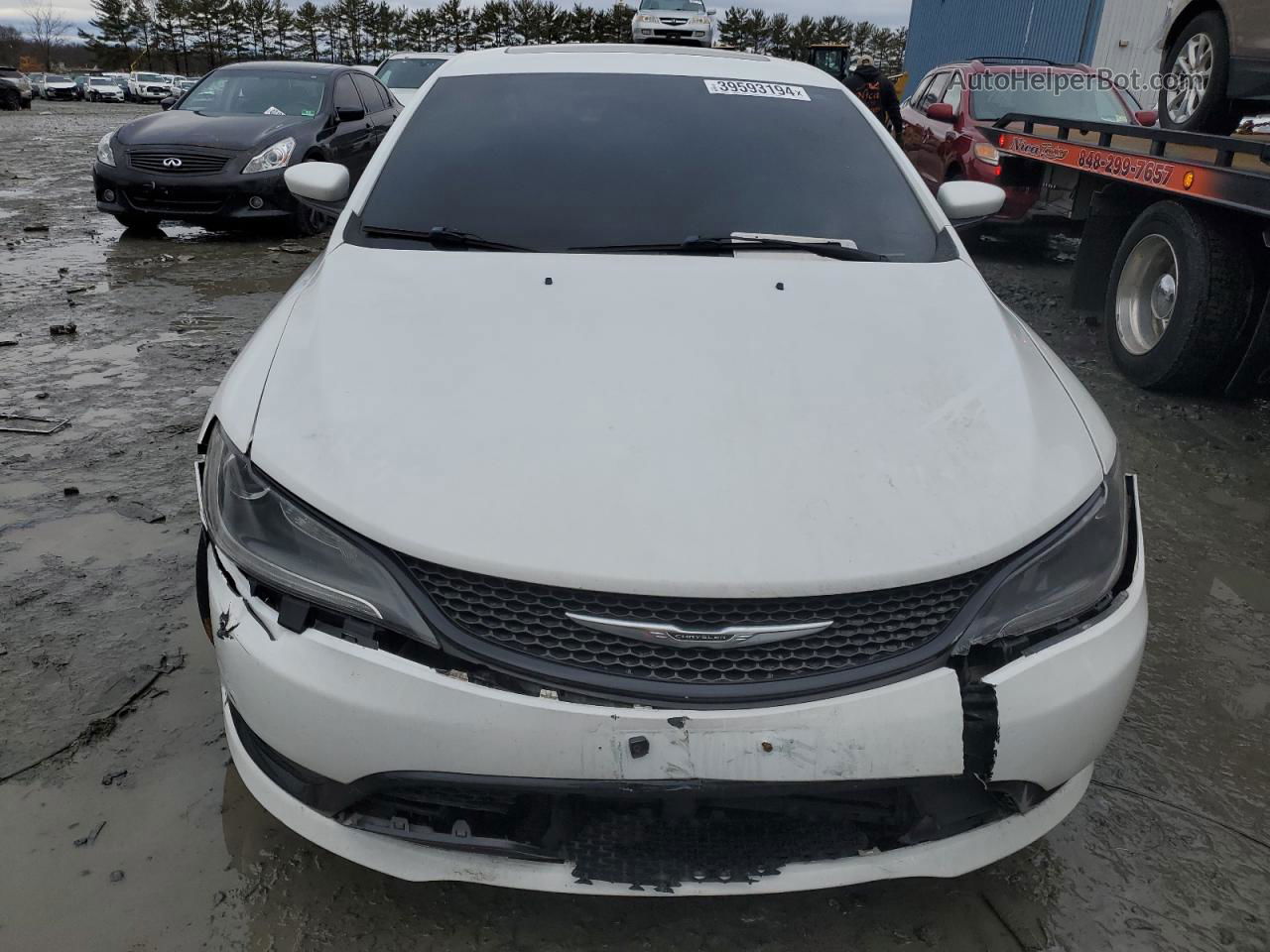 2015 Chrysler 200 S White vin: 1C3CCCDG2FN553388