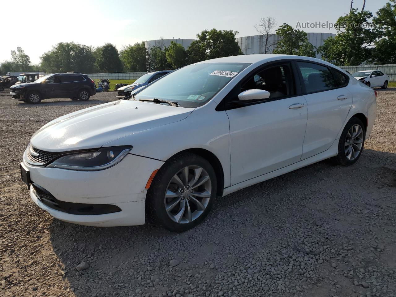 2015 Chrysler 200 S White vin: 1C3CCCDG4FN615812