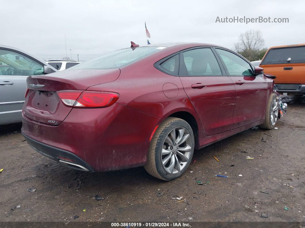 2015 Chrysler 200 S Maroon vin: 1C3CCCDG7FN523190