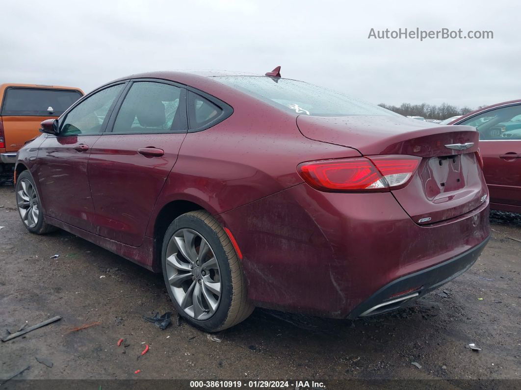 2015 Chrysler 200 S Maroon vin: 1C3CCCDG7FN523190