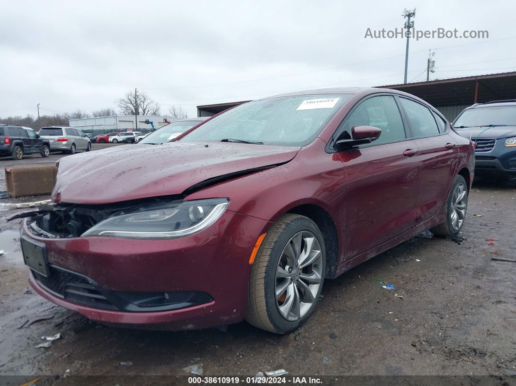 2015 Chrysler 200 S Maroon vin: 1C3CCCDG7FN523190