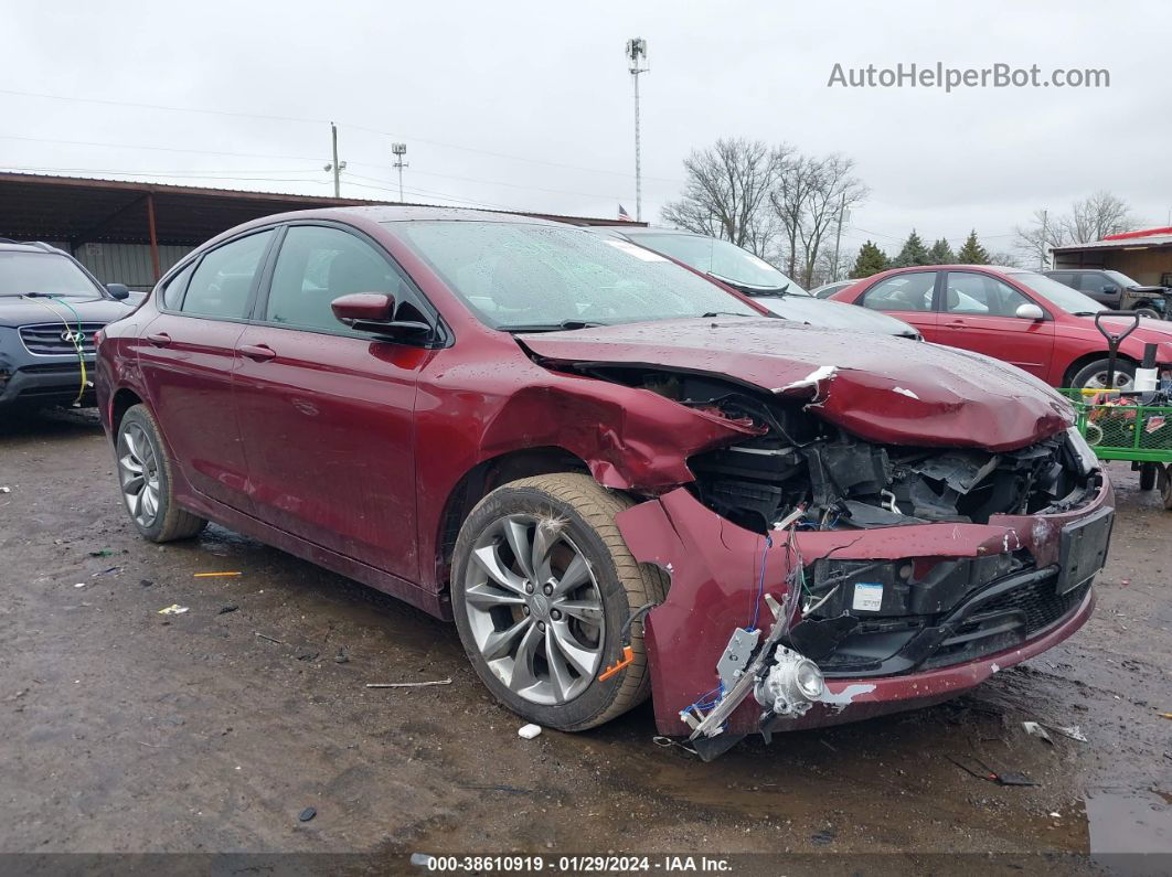 2015 Chrysler 200 S Maroon vin: 1C3CCCDG7FN523190