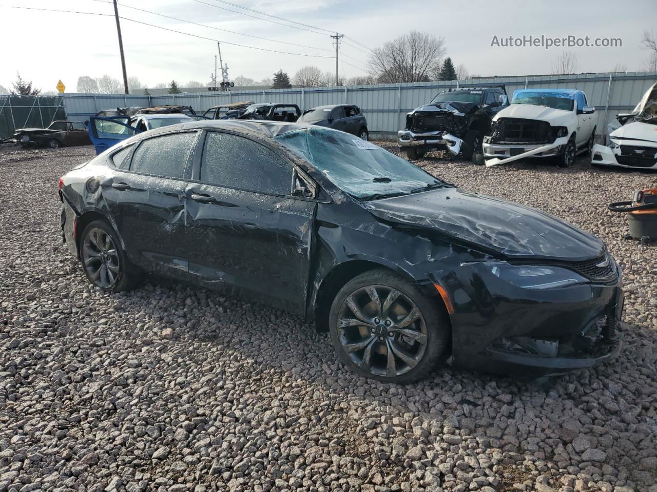 2015 Chrysler 200 S Black vin: 1C3CCCDG8FN615490