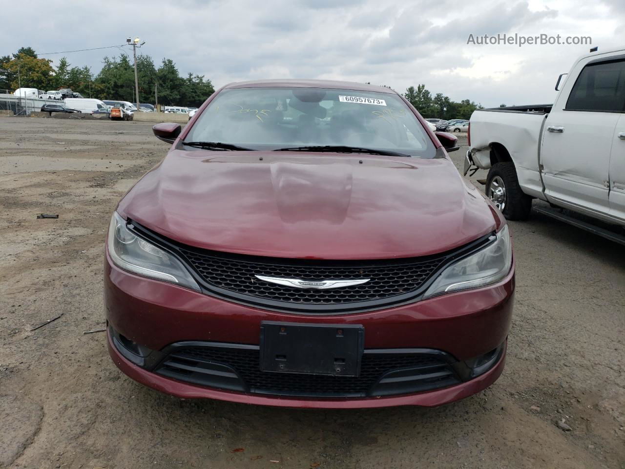 2015 Chrysler 200 S Maroon vin: 1C3CCCDGXFN523197