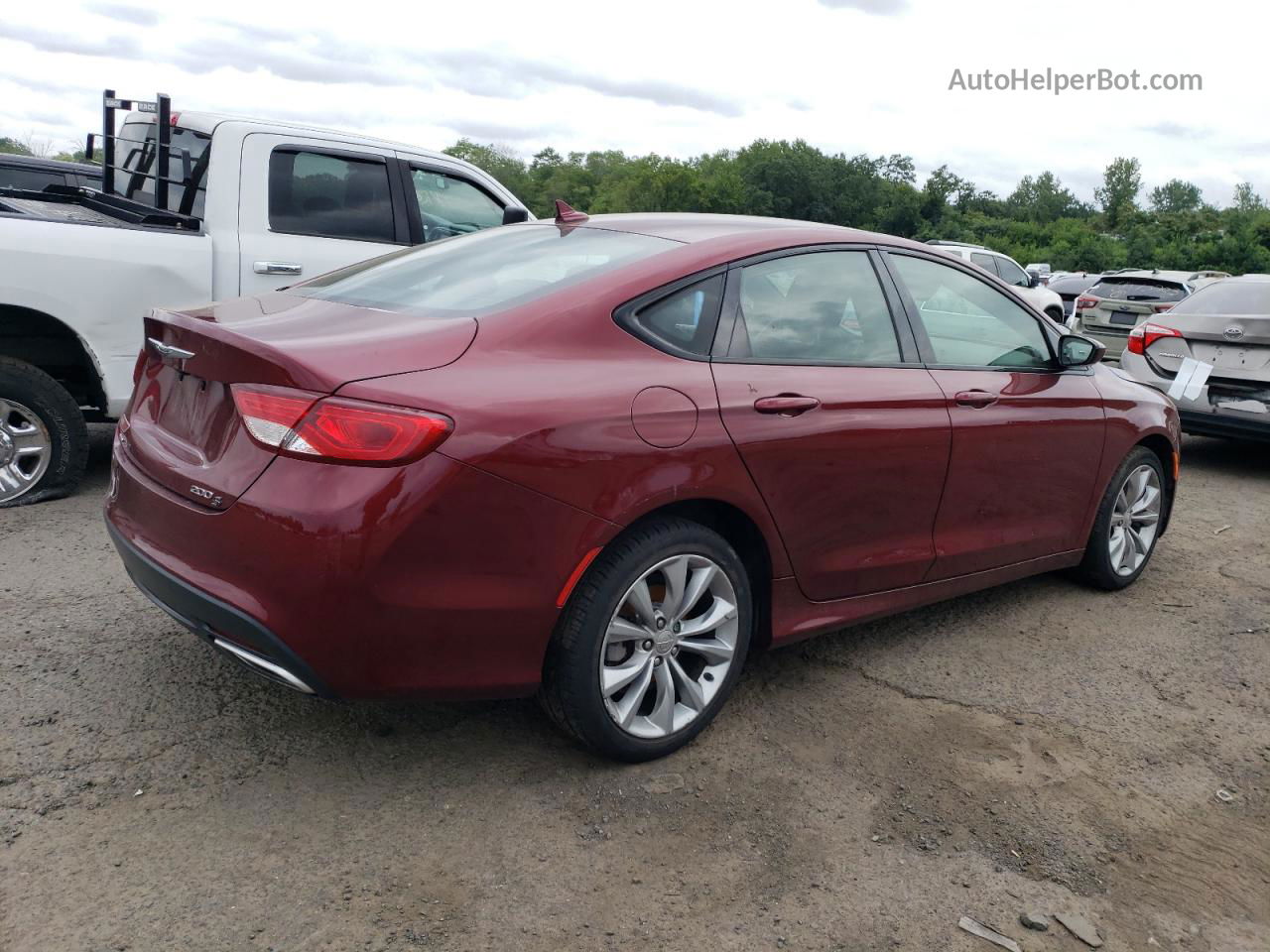 2015 Chrysler 200 S Maroon vin: 1C3CCCDGXFN523197