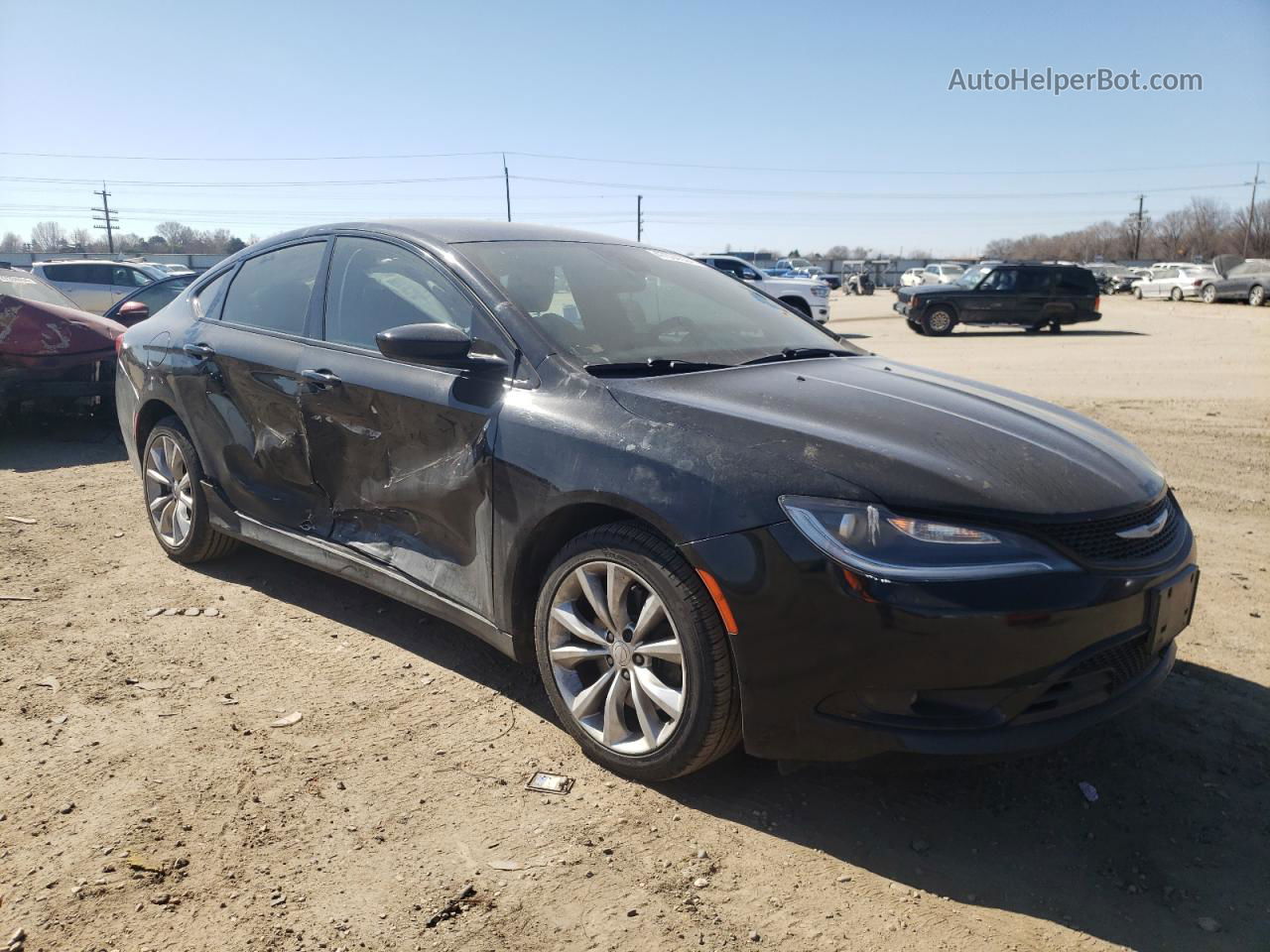 2015 Chrysler 200 S Black vin: 1C3CCCDGXFN700606