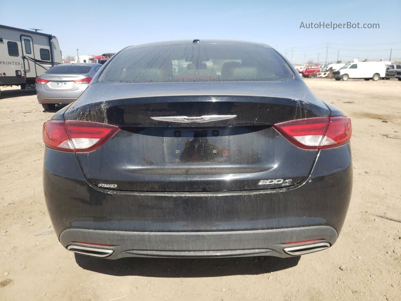 2015 Chrysler 200 S Black vin: 1C3CCCDGXFN700606