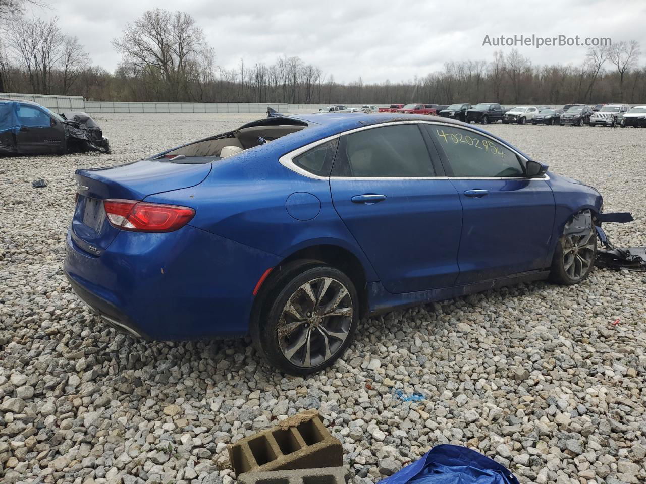 2015 Chrysler 200 C Blue vin: 1C3CCCEG0FN551041