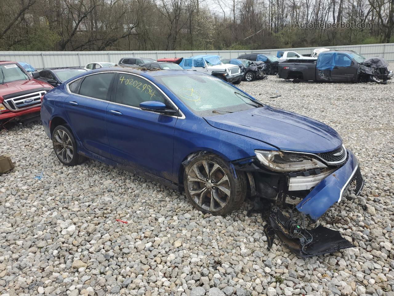 2015 Chrysler 200 C Blue vin: 1C3CCCEG0FN551041