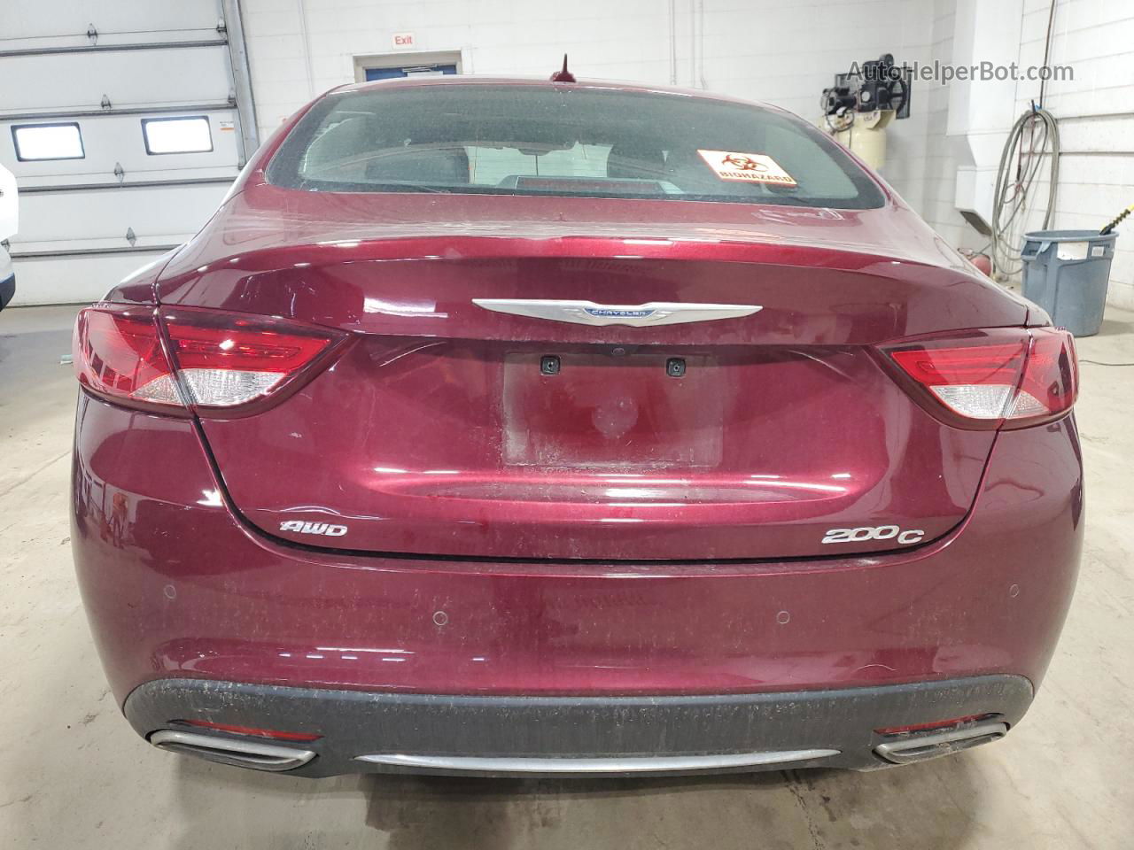 2015 Chrysler 200 C Красный vin: 1C3CCCEG0FN656517