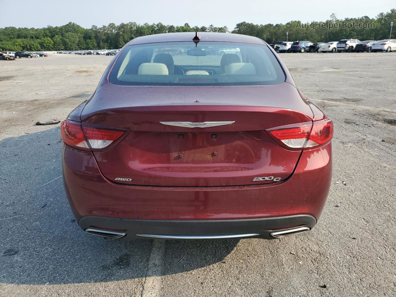 2016 Chrysler 200 C Red vin: 1C3CCCEG0GN118370