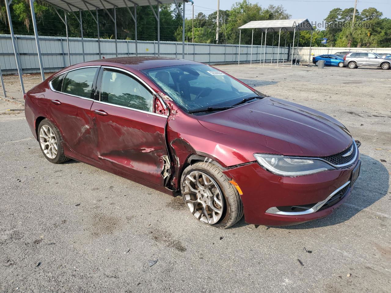 2016 Chrysler 200 C Red vin: 1C3CCCEG0GN118370