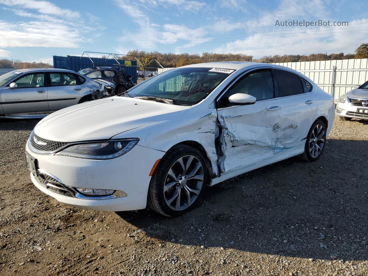 2015 Chrysler 200 C White vin: 1C3CCCEG4FN643074