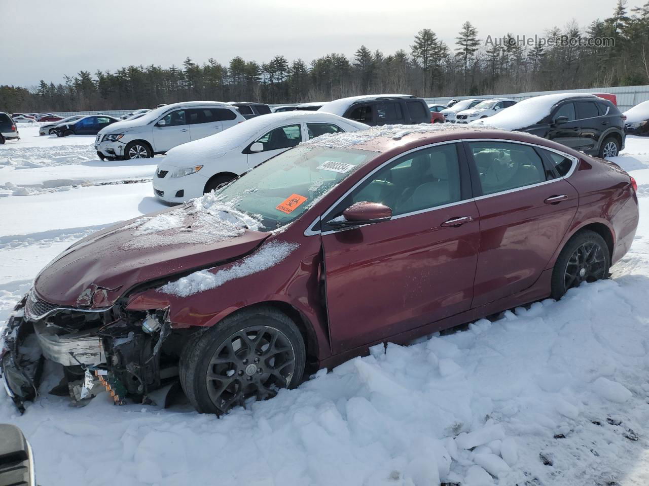 2015 Chrysler 200 C Red vin: 1C3CCCEG5FN648610