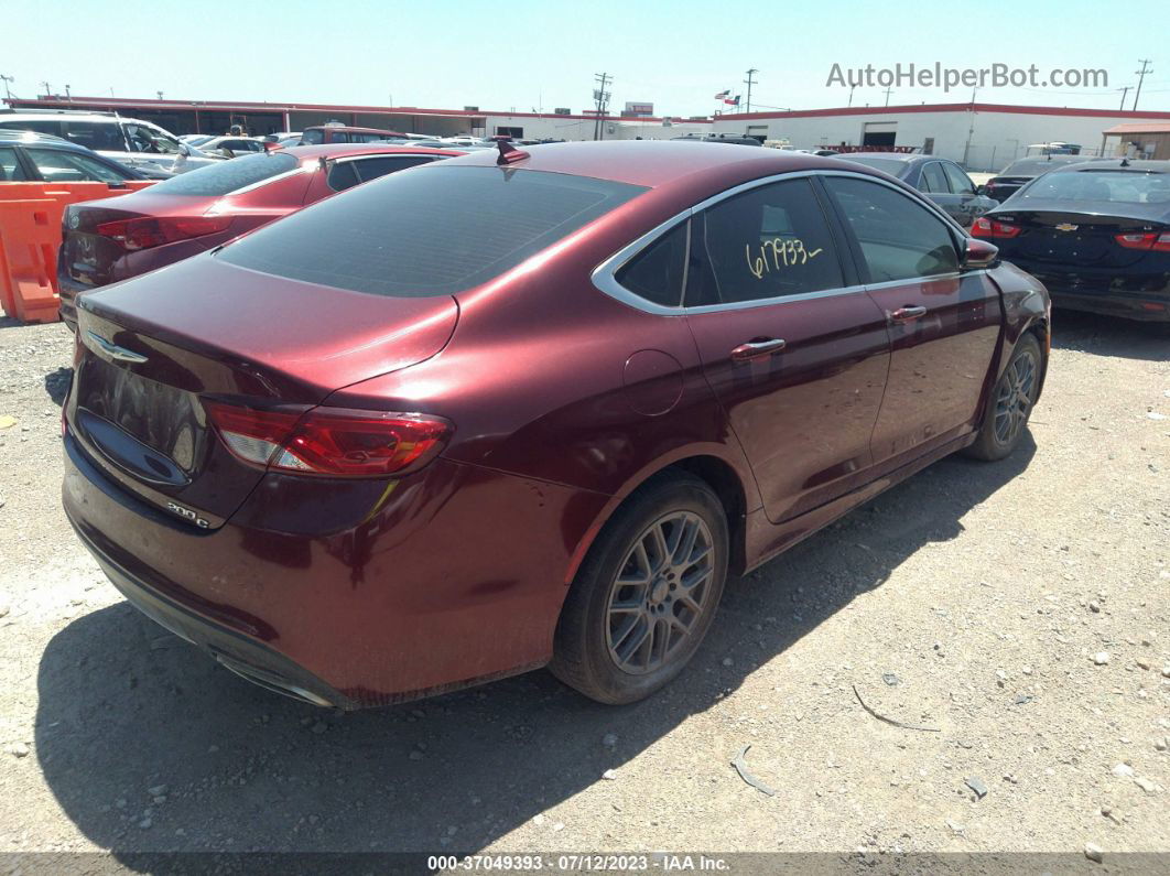 2015 Chrysler 200 C Maroon vin: 1C3CCCEG6FN617933