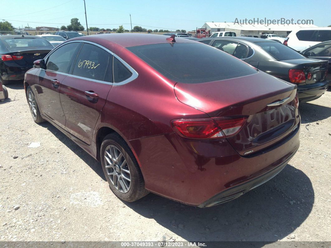 2015 Chrysler 200 C Maroon vin: 1C3CCCEG6FN617933