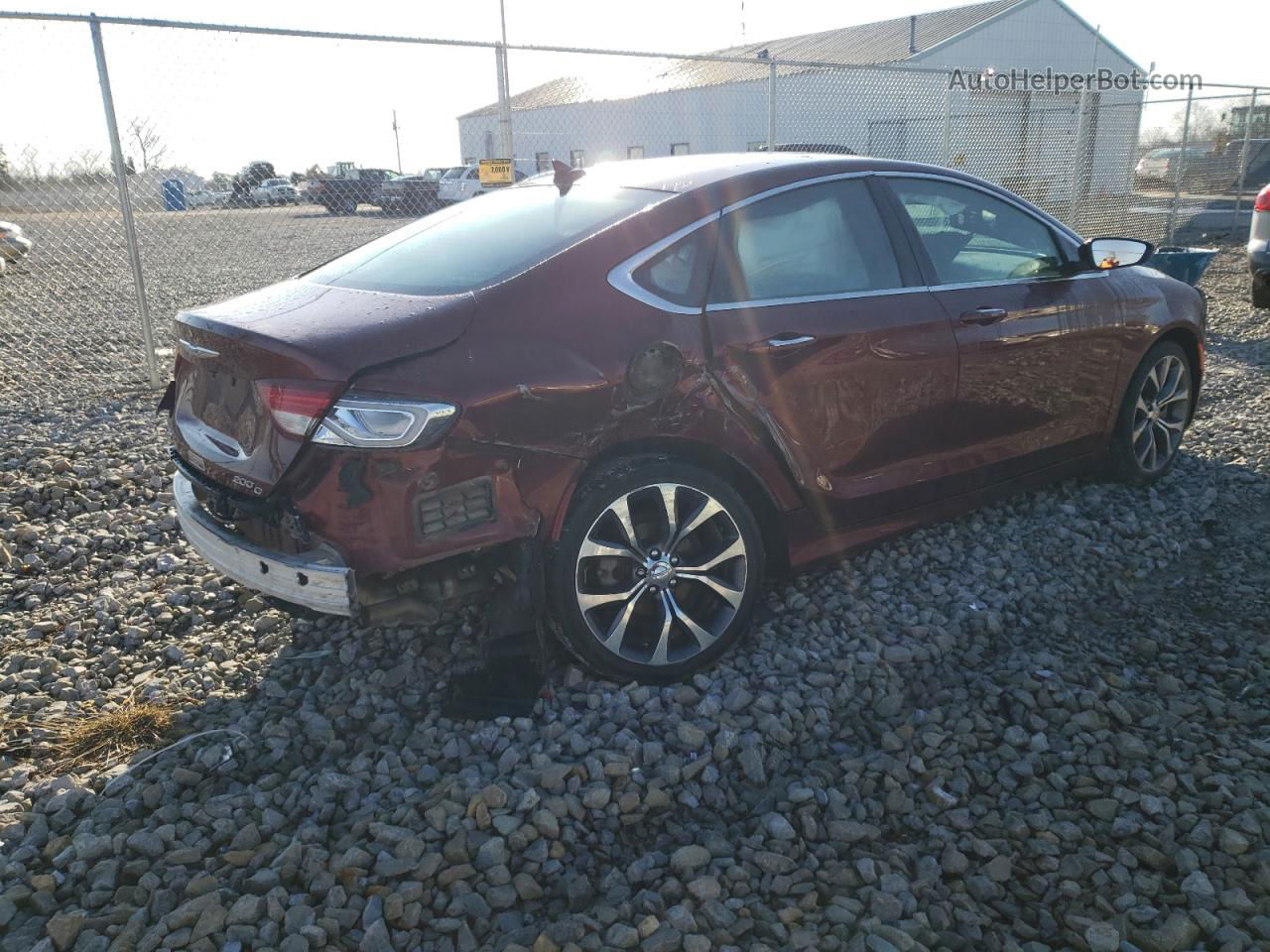 2016 Chrysler 200 C Maroon vin: 1C3CCCEG6GN140048