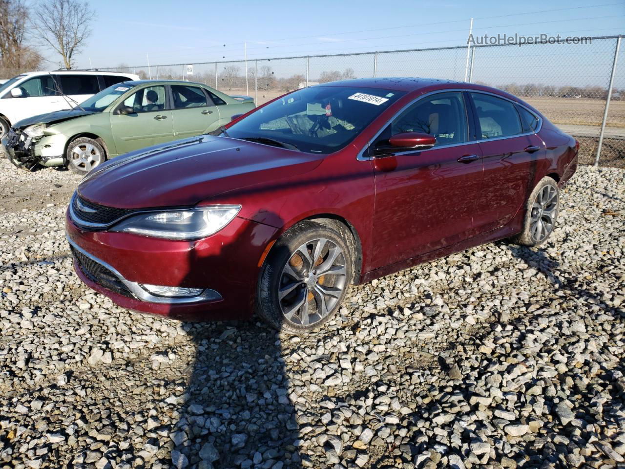 2016 Chrysler 200 C Темно-бордовый vin: 1C3CCCEG6GN140048