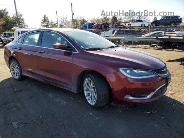 2016 Chrysler 200 C Maroon vin: 1C3CCCEG7GN135649