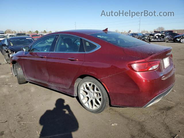 2016 Chrysler 200 C Maroon vin: 1C3CCCEG7GN135649