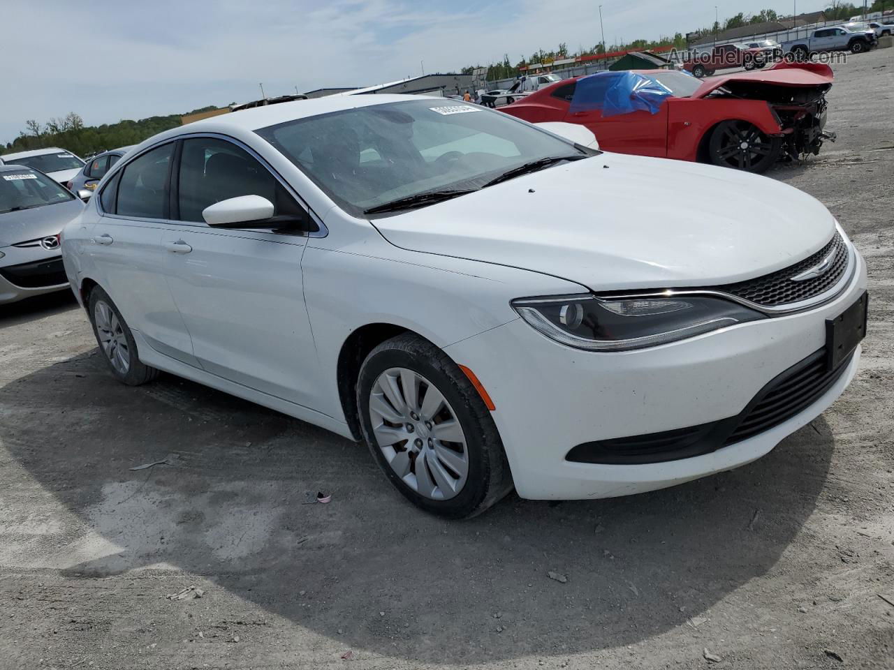 2015 Chrysler 200 Lx White vin: 1C3CCCFB0FN643754