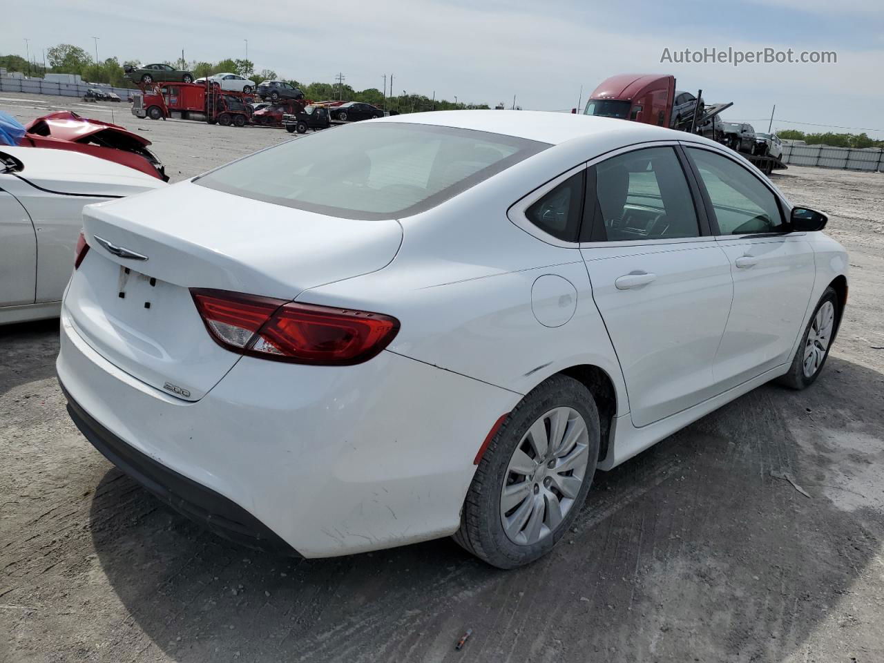 2015 Chrysler 200 Lx White vin: 1C3CCCFB0FN643754