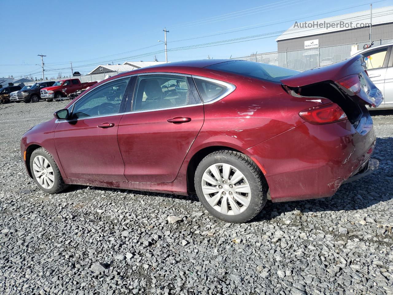 2016 Chrysler 200 Lx Burgundy vin: 1C3CCCFB1GN122298