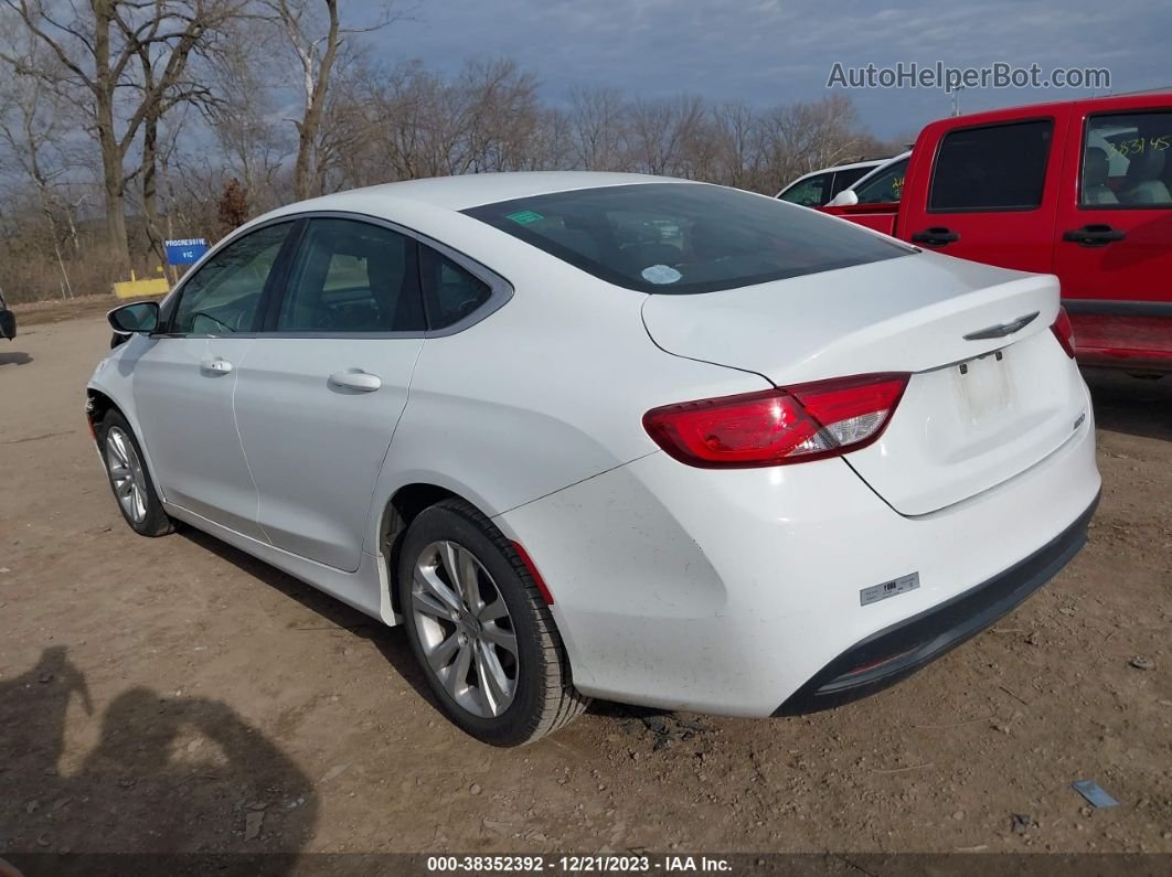 2017 Chrysler 200 Touring White vin: 1C3CCCFB1HN501304