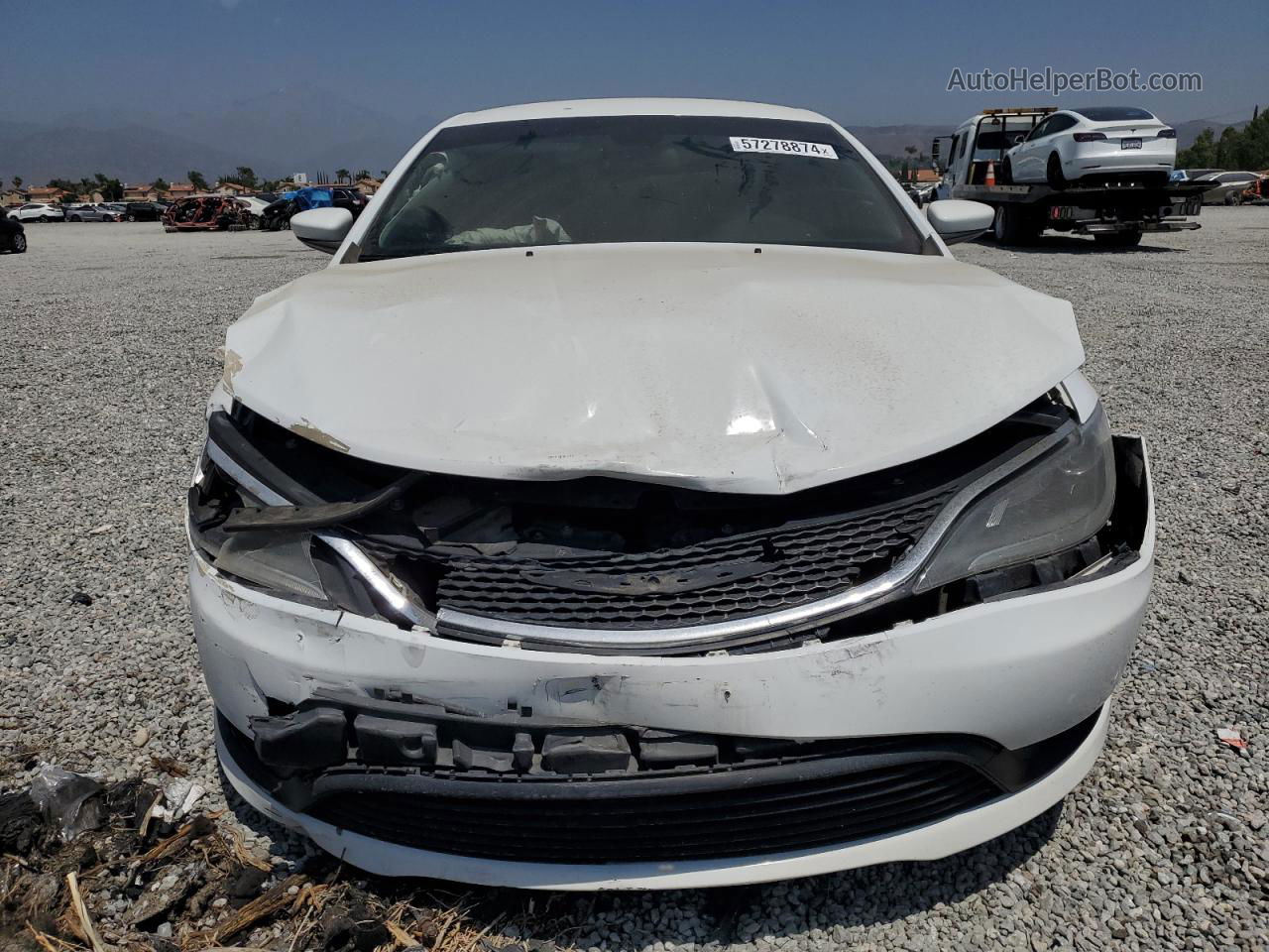 2016 Chrysler 200 Lx White vin: 1C3CCCFB3GN194815