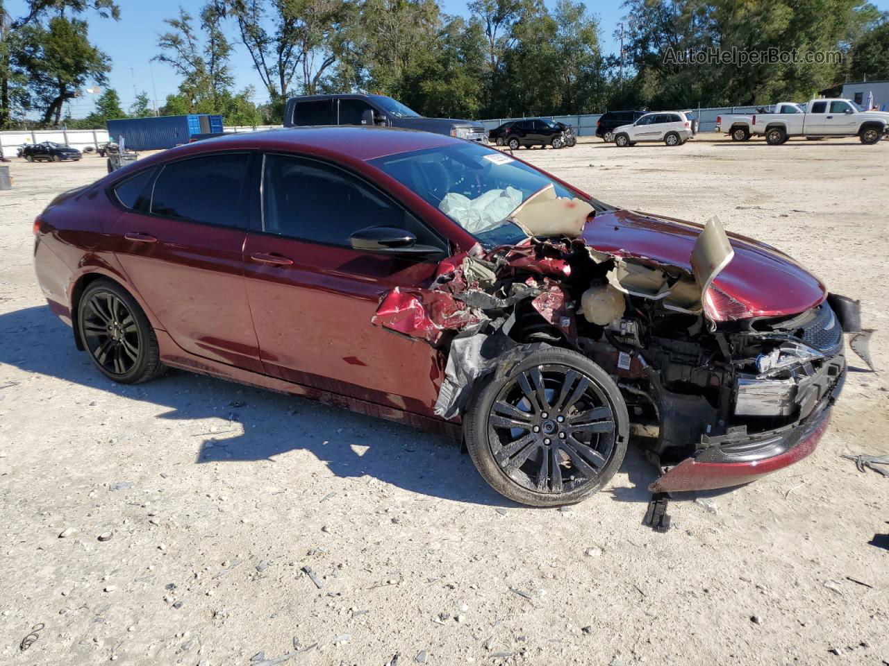 2017 Chrysler 200 Lx Burgundy vin: 1C3CCCFB3HN511574