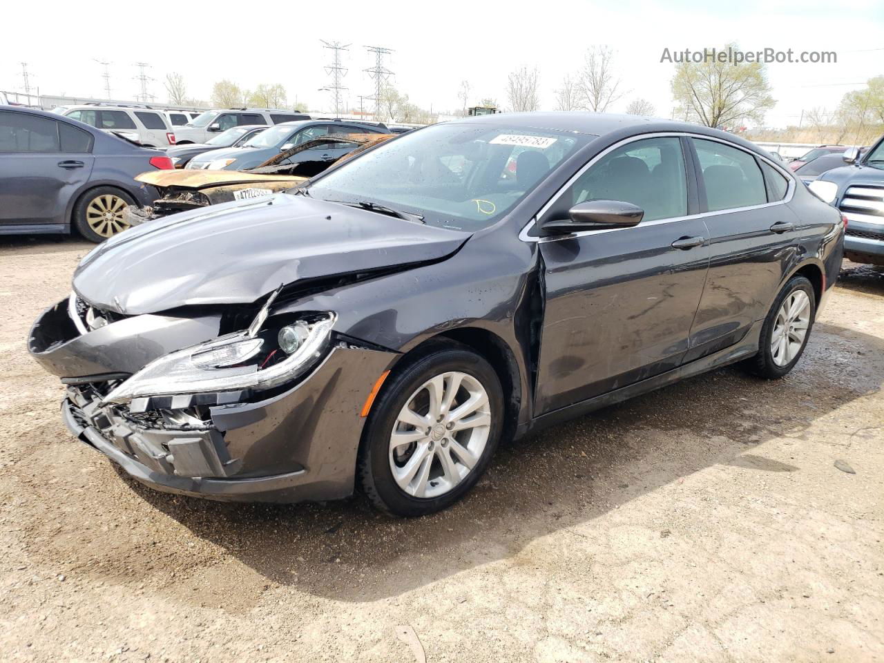 2017 Chrysler 200 Lx Gray vin: 1C3CCCFB4HN510918