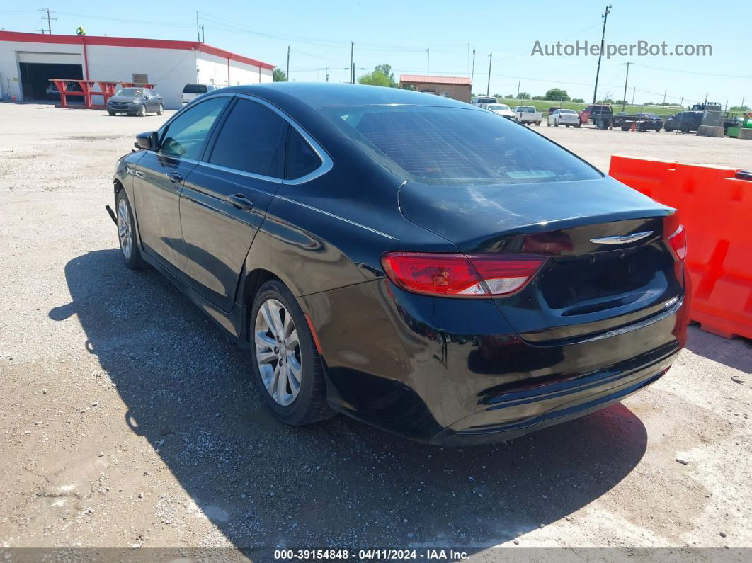 2015 Chrysler 200 Lx Black vin: 1C3CCCFB5FN550826