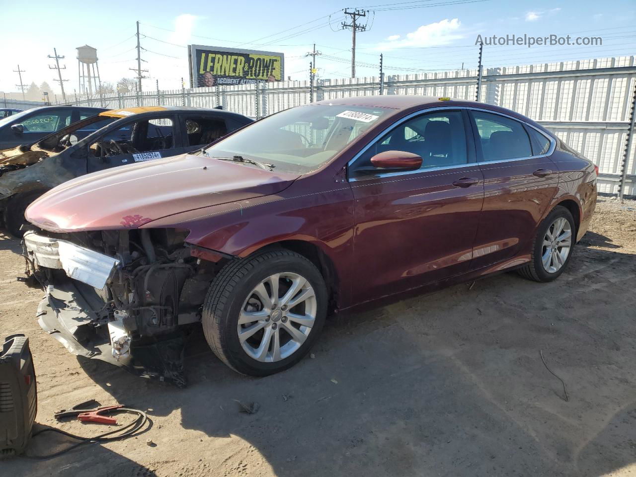 2017 Chrysler 200 Lx Burgundy vin: 1C3CCCFB5HN503086