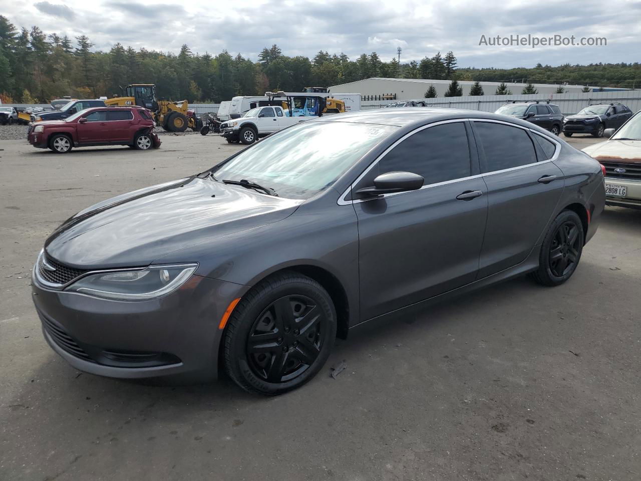 2015 Chrysler 200 Lx Gray vin: 1C3CCCFB6FN633343