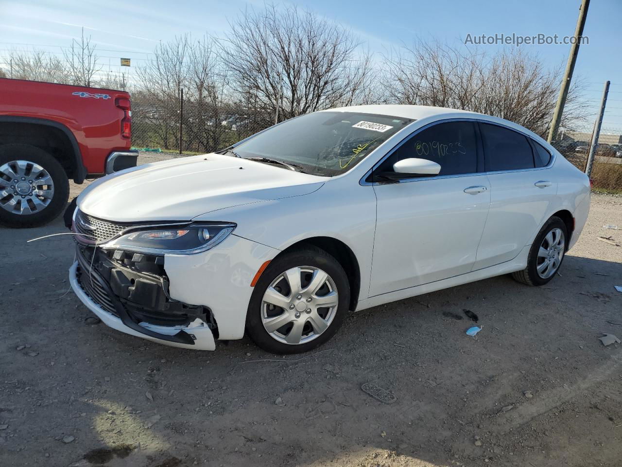 2016 Chrysler 200 Lx White vin: 1C3CCCFB6GN156169