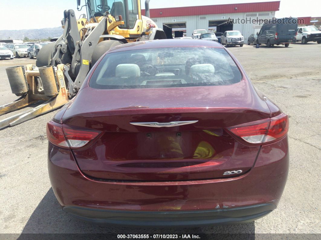 2016 Chrysler 200 Lx Maroon vin: 1C3CCCFB7GN108194